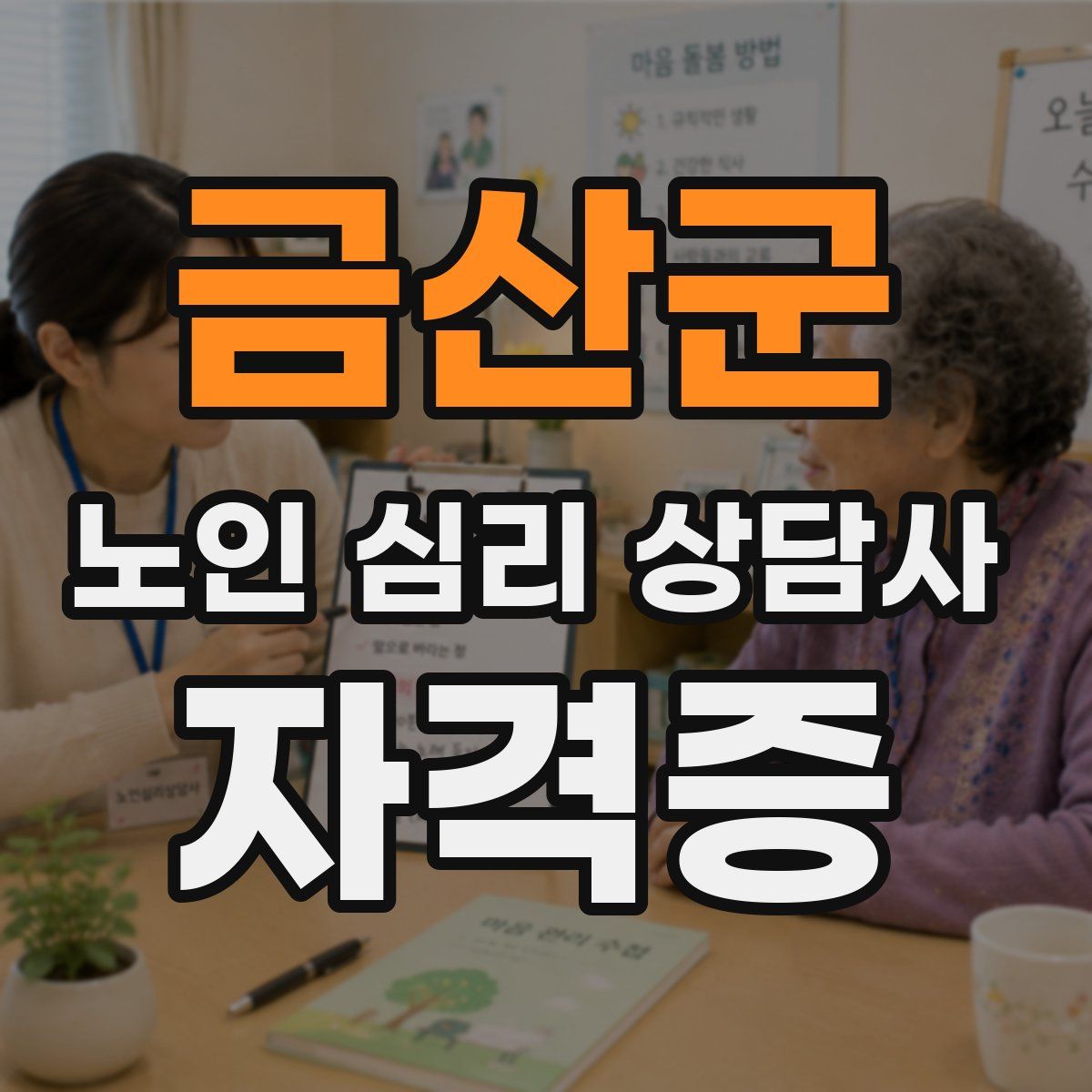 금산군 노인 심리 상담사 자격증