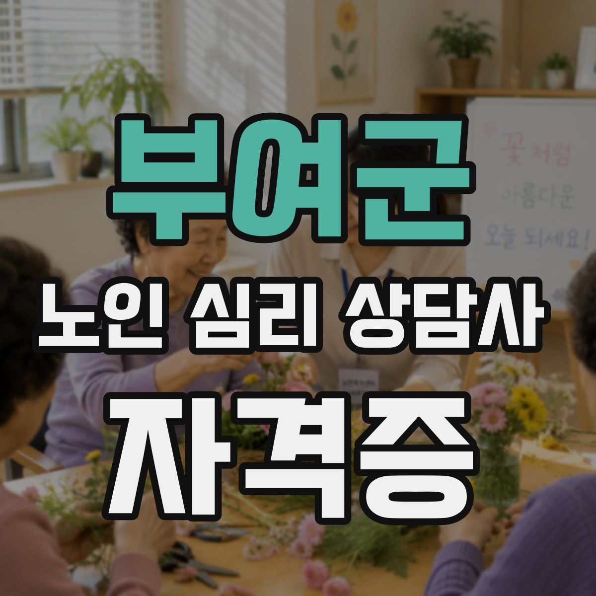 부여군 노인 심리 상담사 자격증