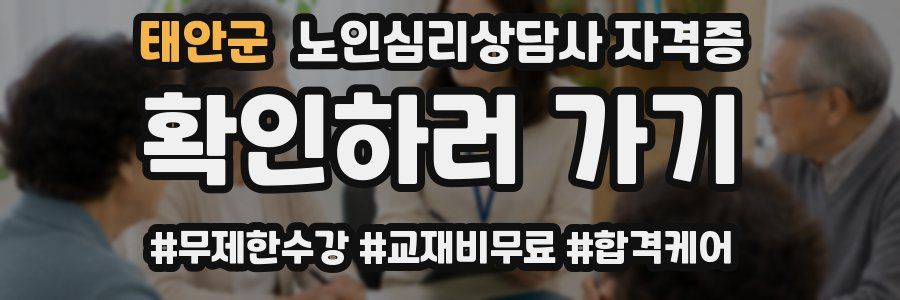 태안군 노인 심리 상담사 자격증