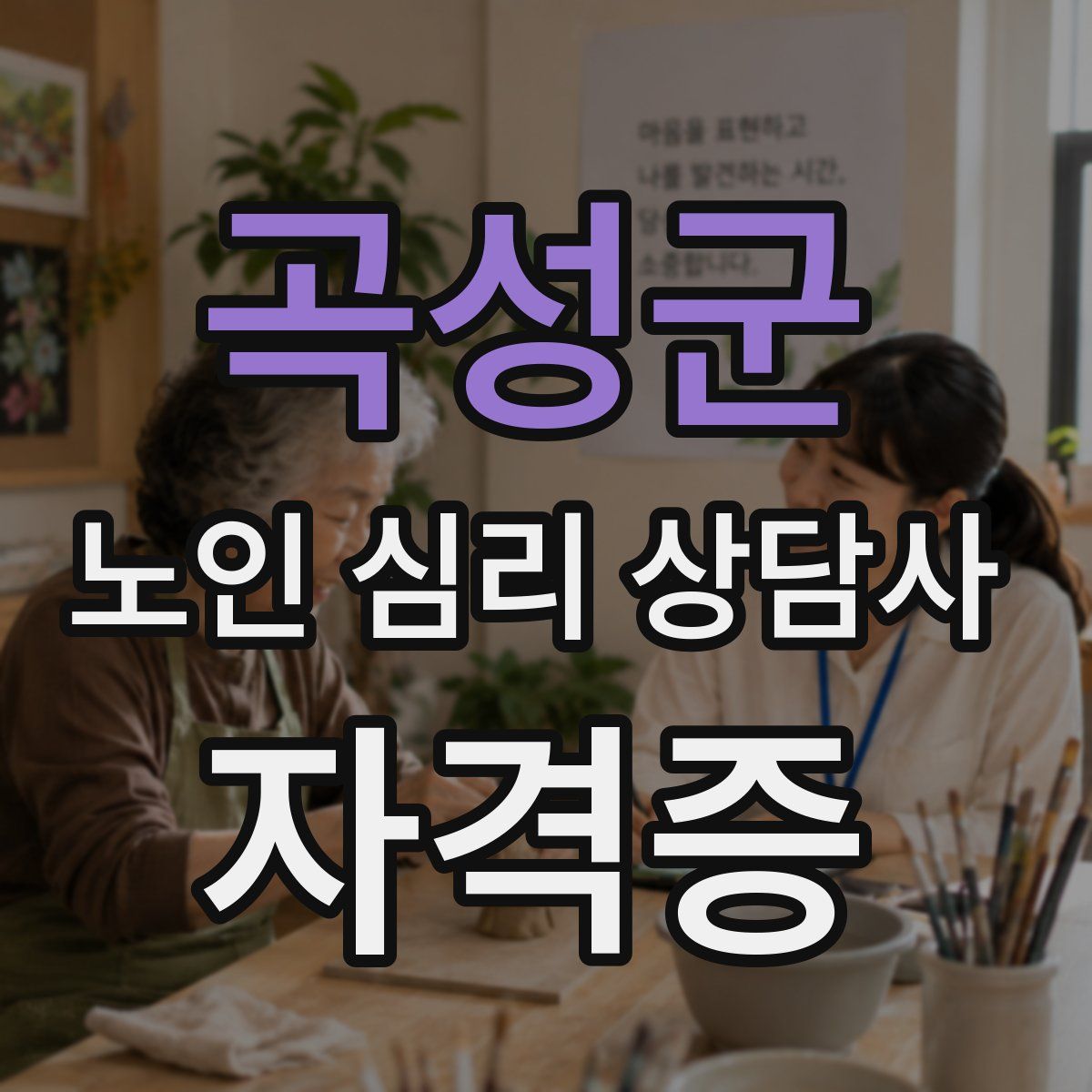 곡성군 노인 심리 상담사 자격증