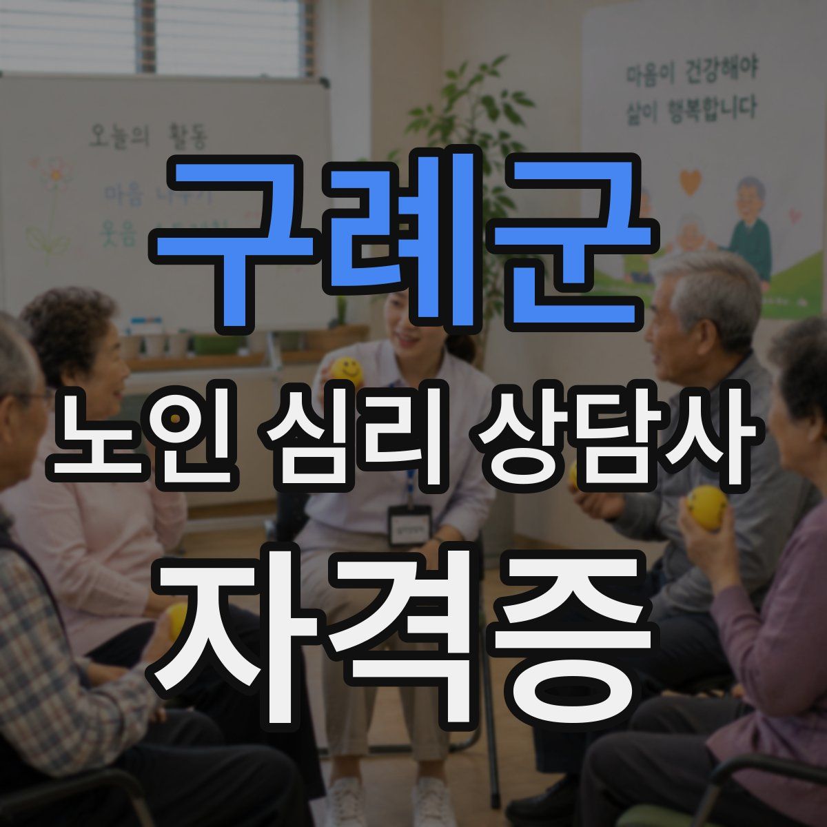 구례군 노인 심리 상담사 자격증