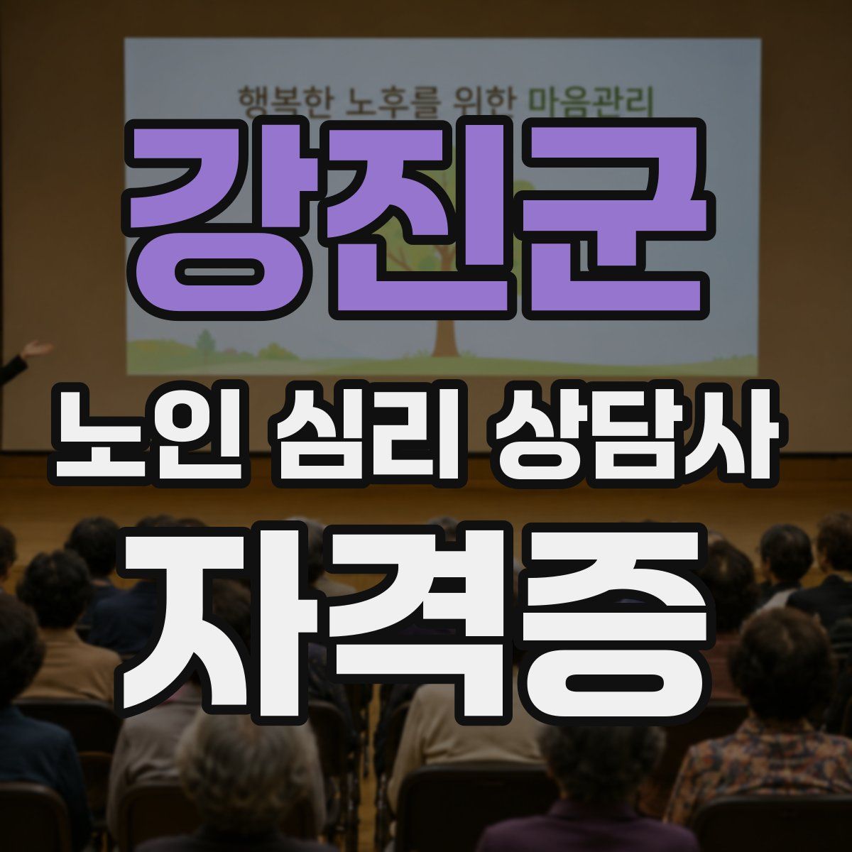 강진군 노인 심리 상담사 자격증