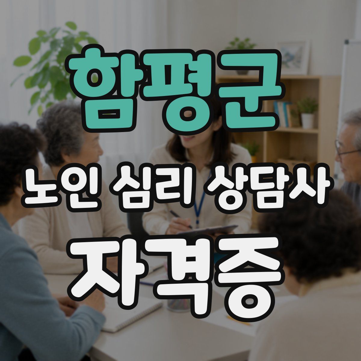 함평군 노인 심리 상담사 자격증
