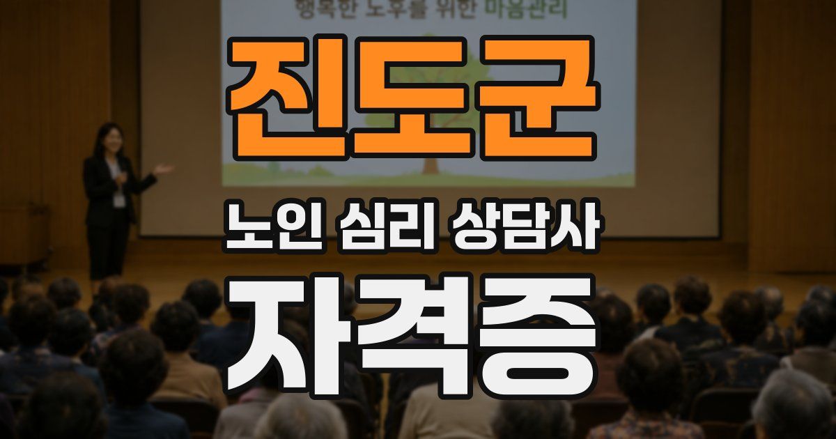 진도군 노인 심리 상담사 자격증