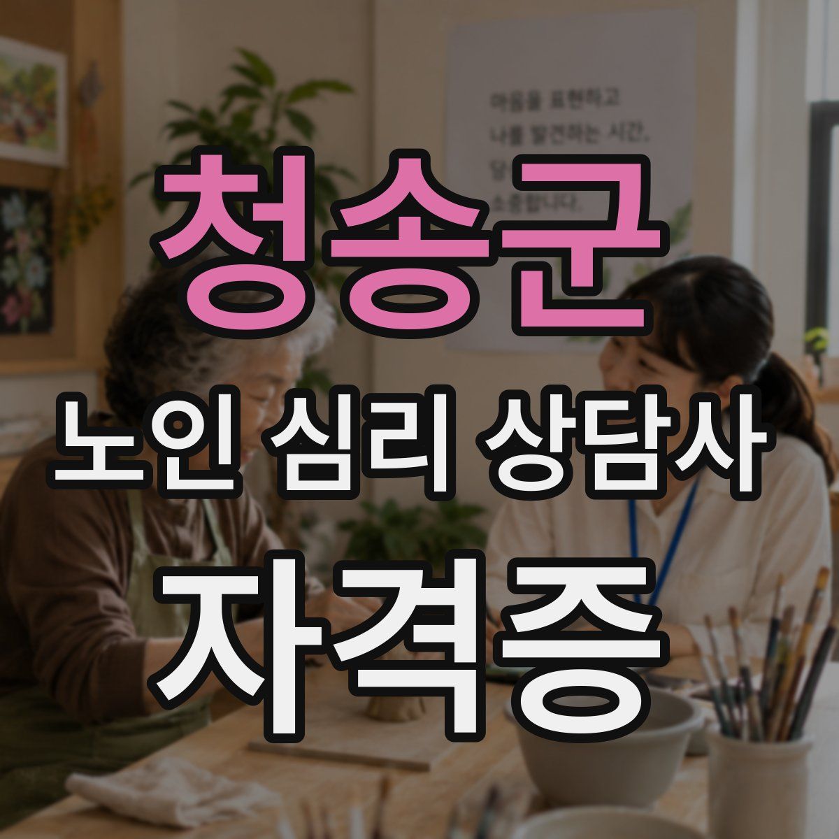 청송군 노인 심리 상담사 자격증