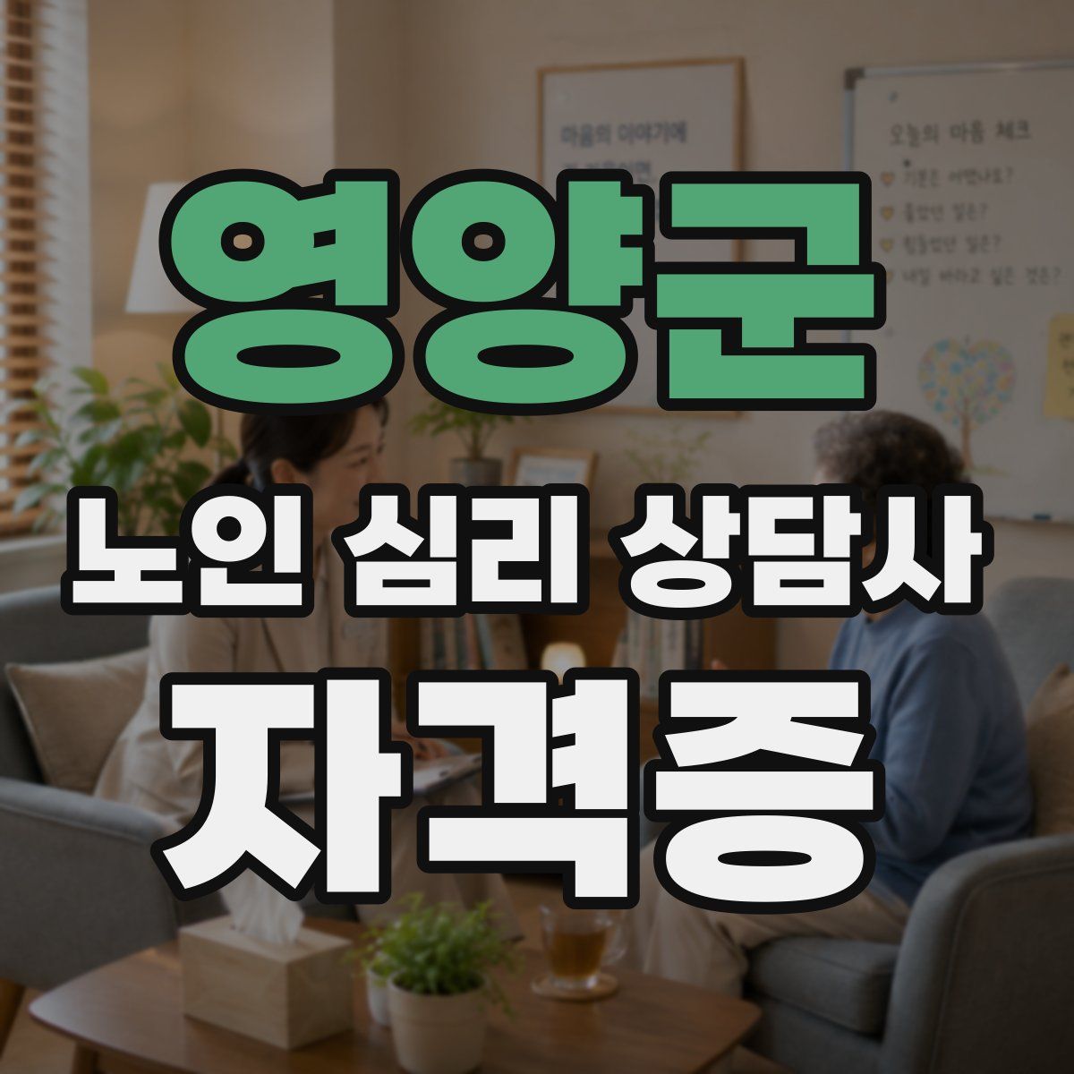 영양군 노인 심리 상담사 자격증