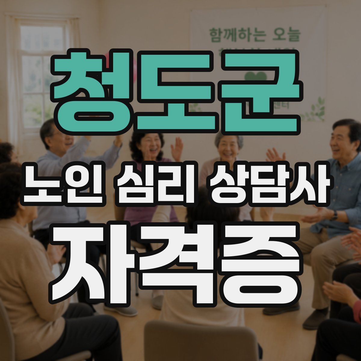 청도군 노인 심리 상담사 자격증