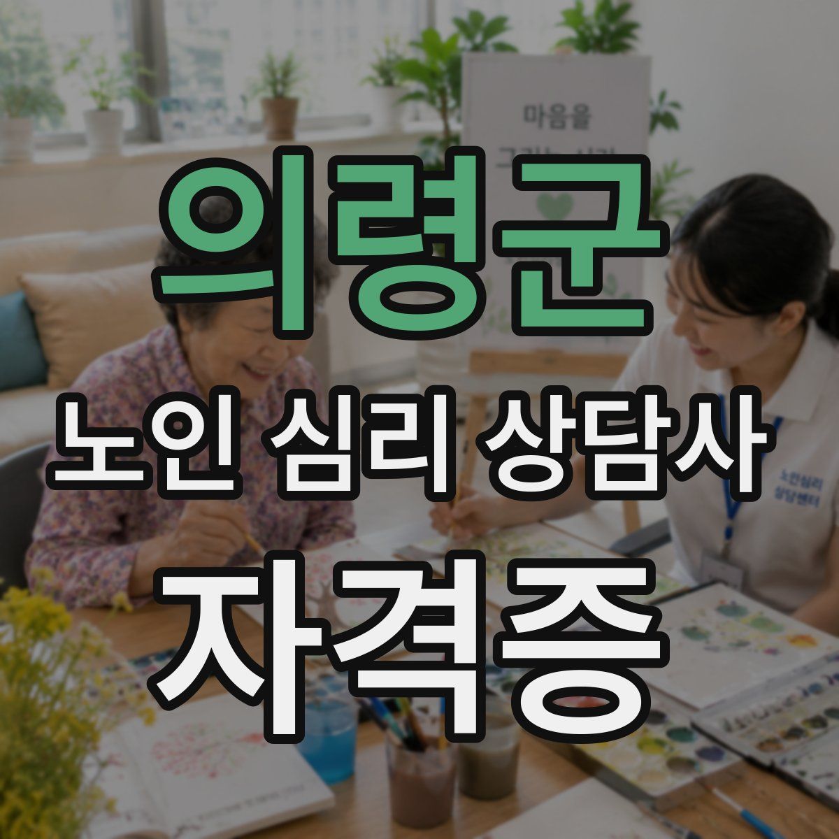 의령군 노인 심리 상담사 자격증