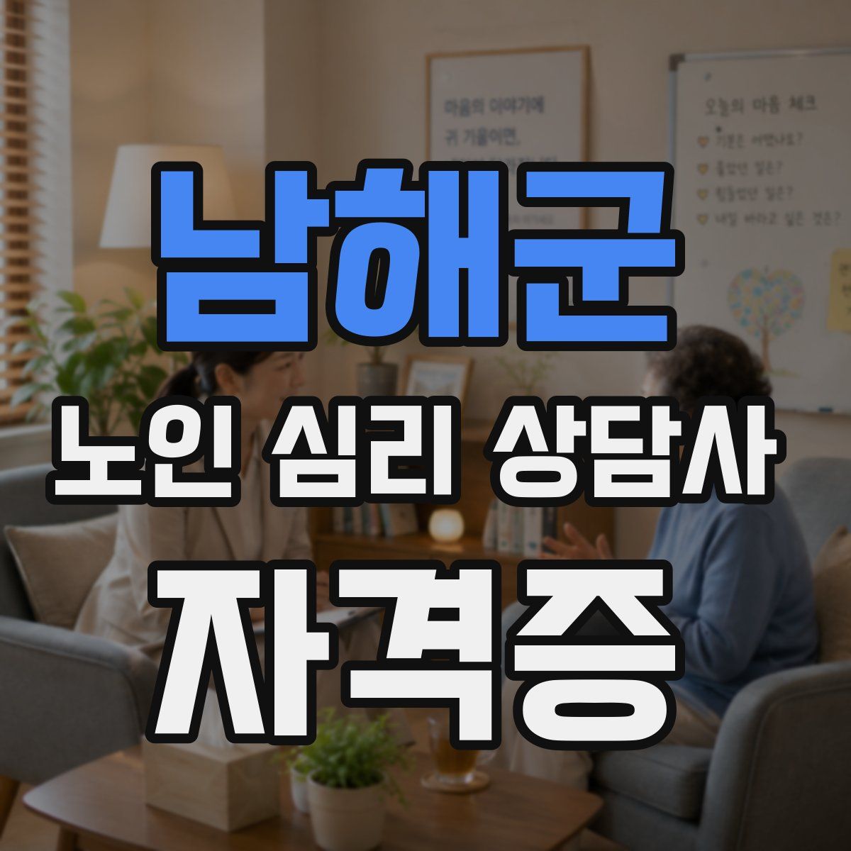 남해군 노인 심리 상담사 자격증