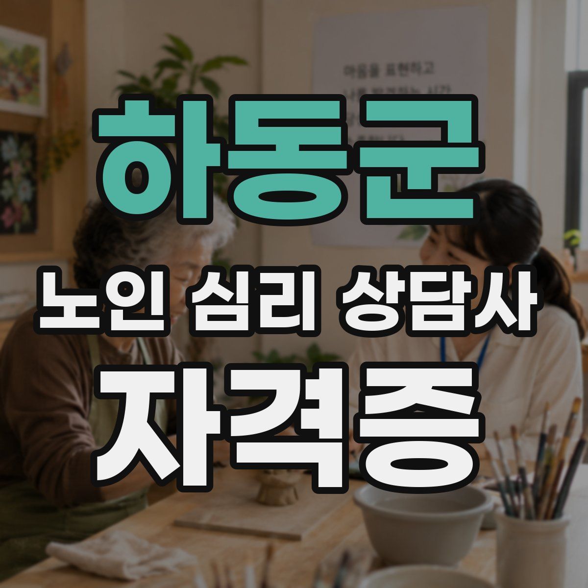 하동군 노인 심리 상담사 자격증