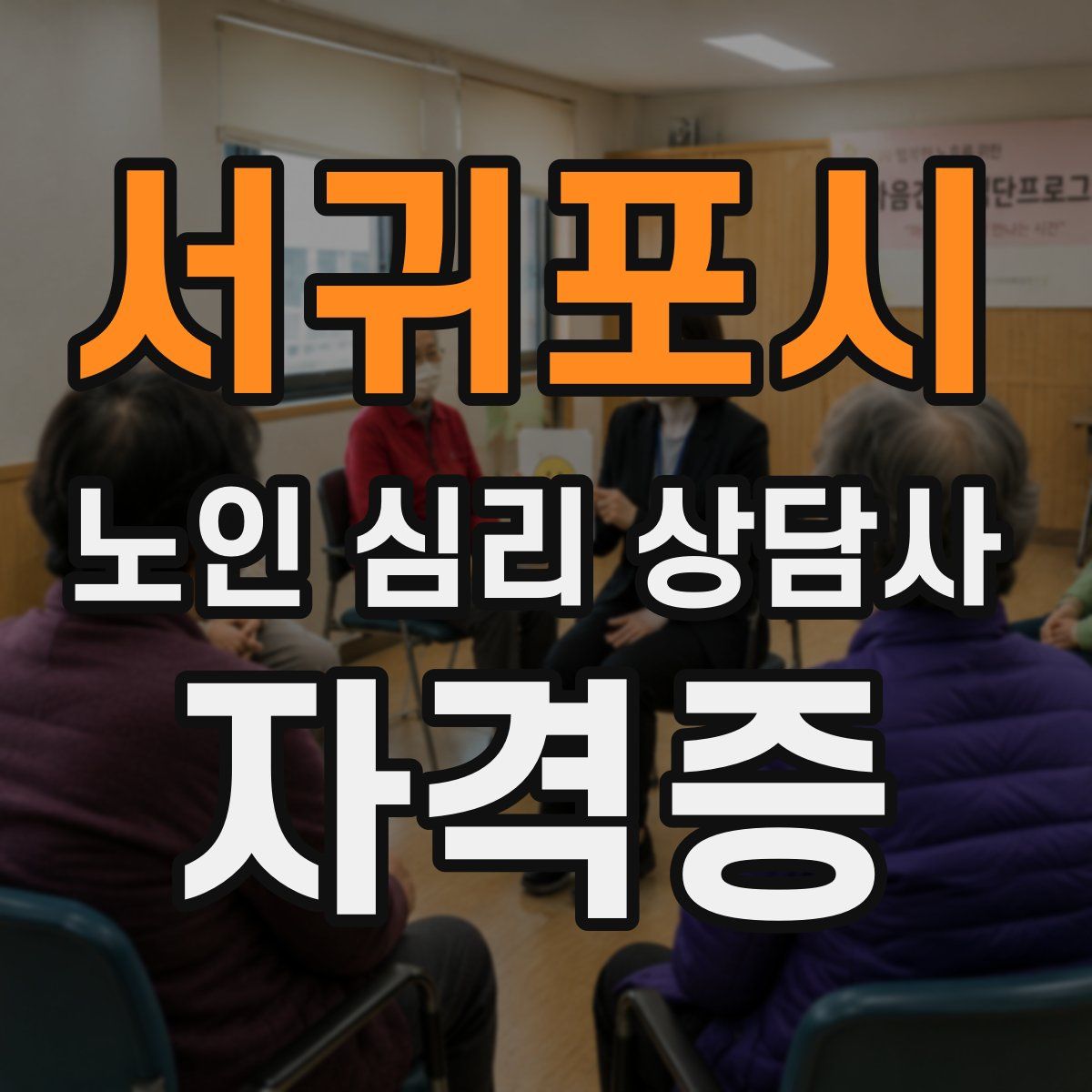 서귀포시 노인 심리 상담사 자격증