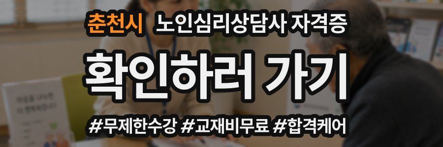 춘천시 노인 심리 상담사 자격증