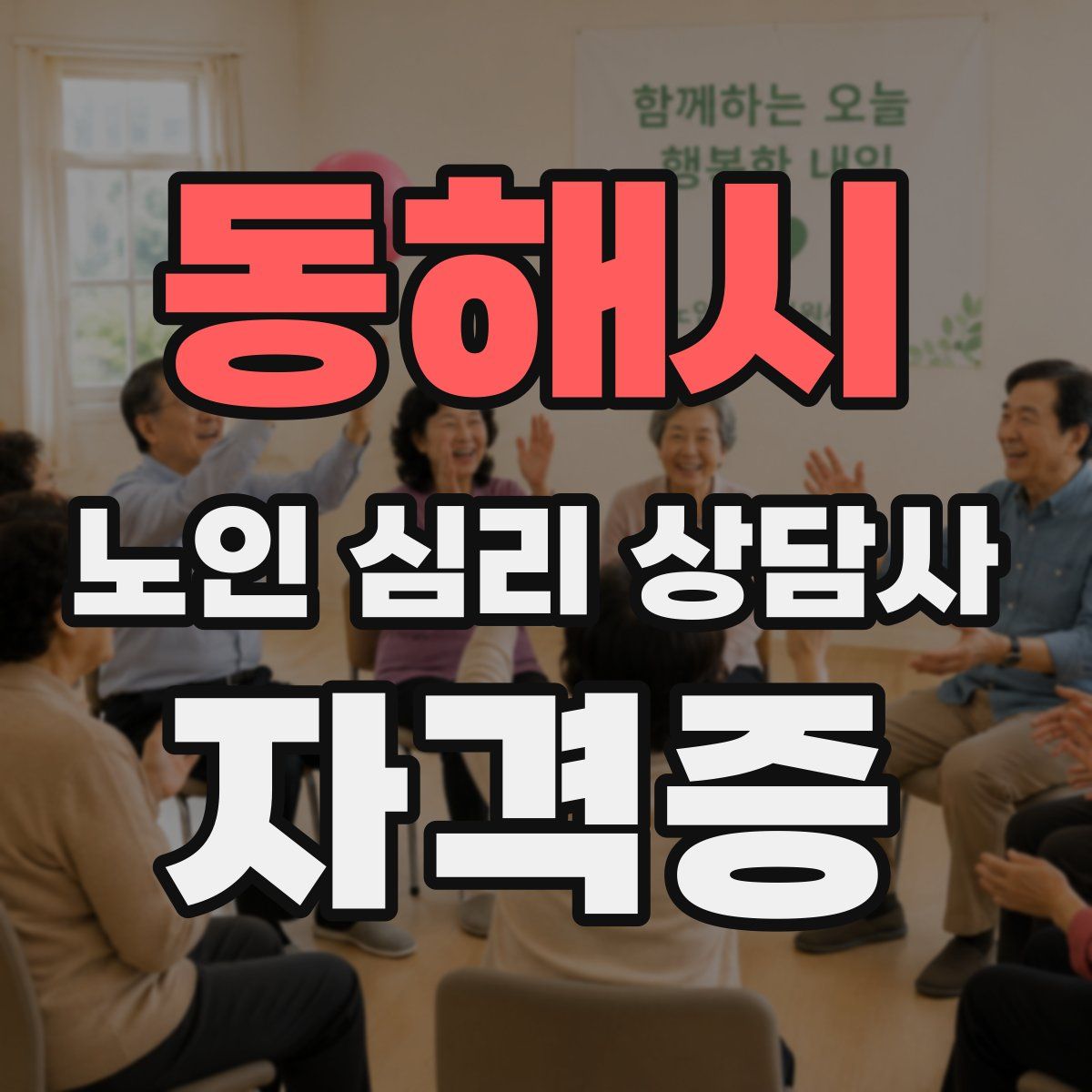 동해시 노인 심리 상담사 자격증