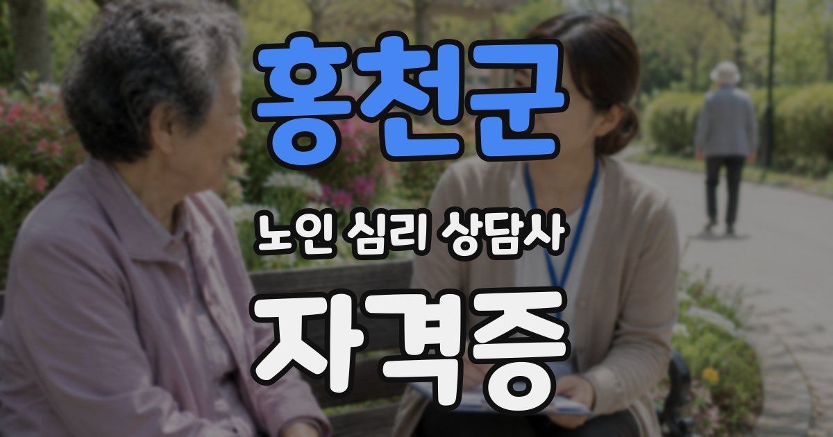 홍천군 노인 심리 상담사 자격증