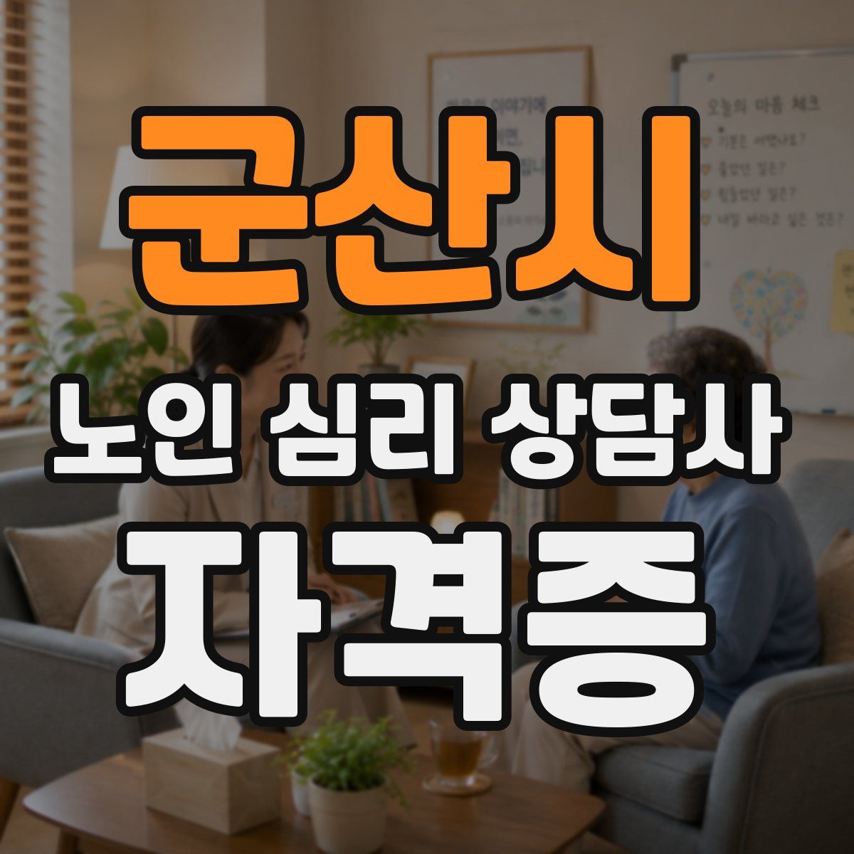 군산시 노인 심리 상담사 자격증