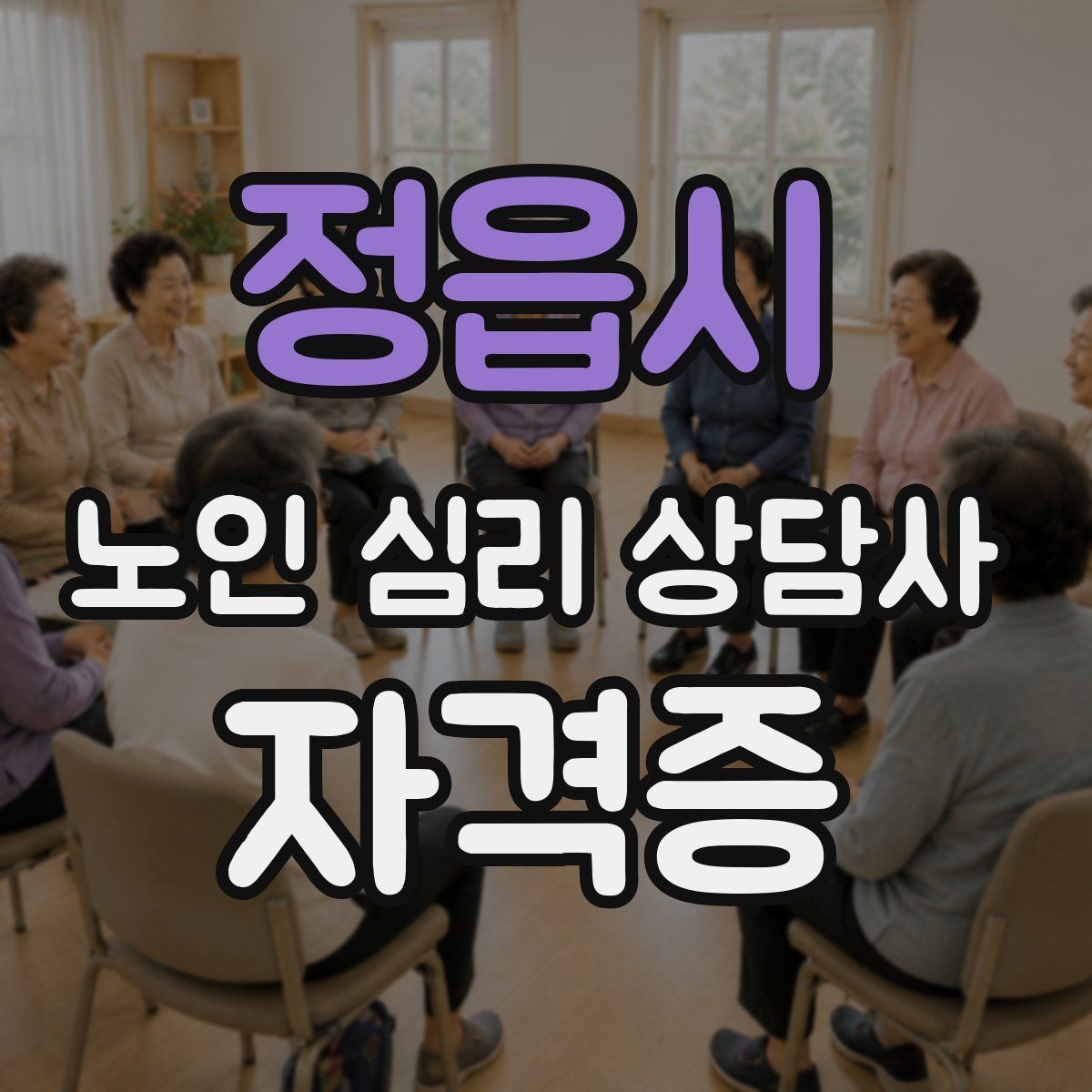 정읍시 노인 심리 상담사 자격증