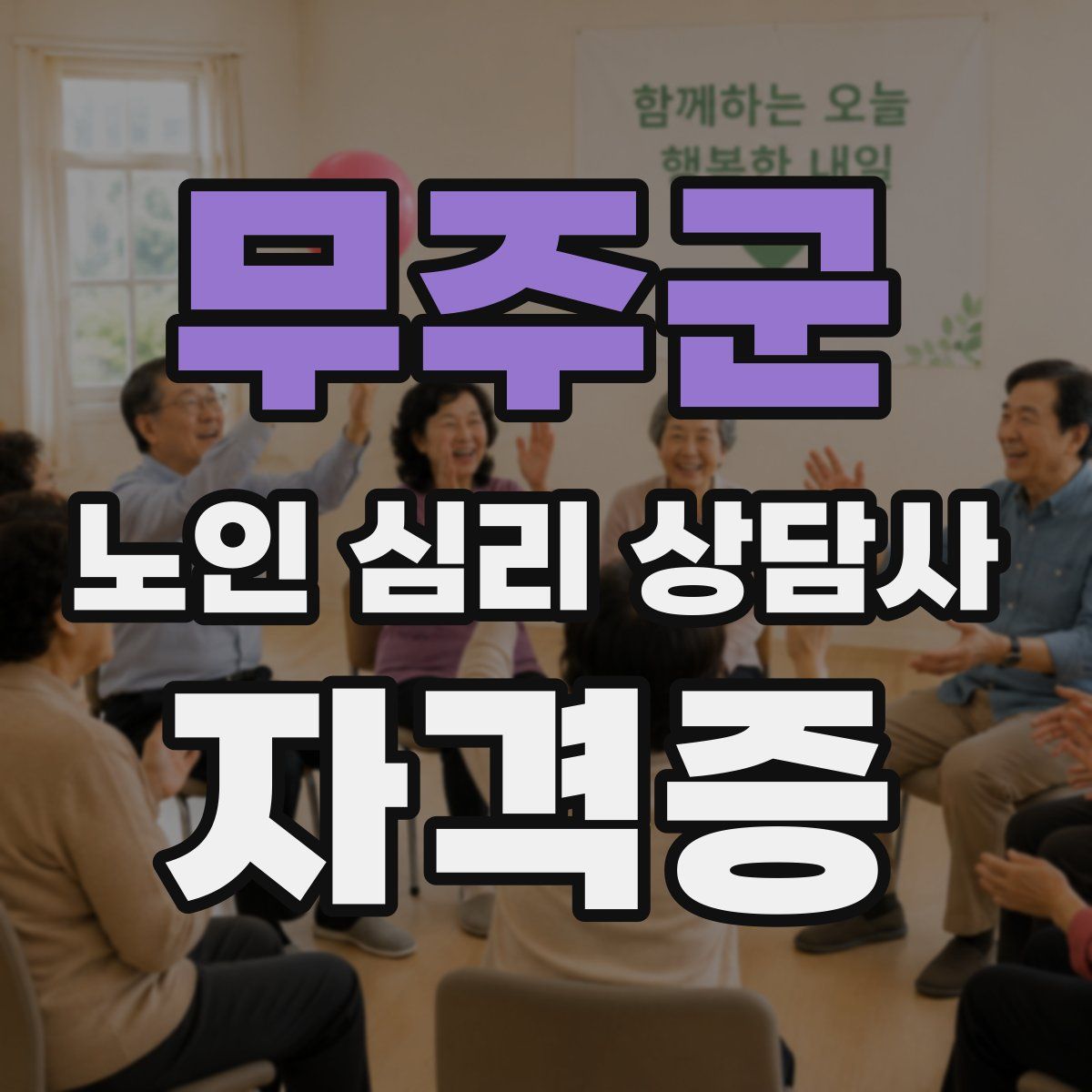 무주군 노인 심리 상담사 자격증