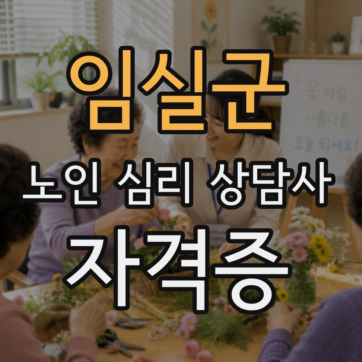 임실군 노인 심리 상담사 자격증