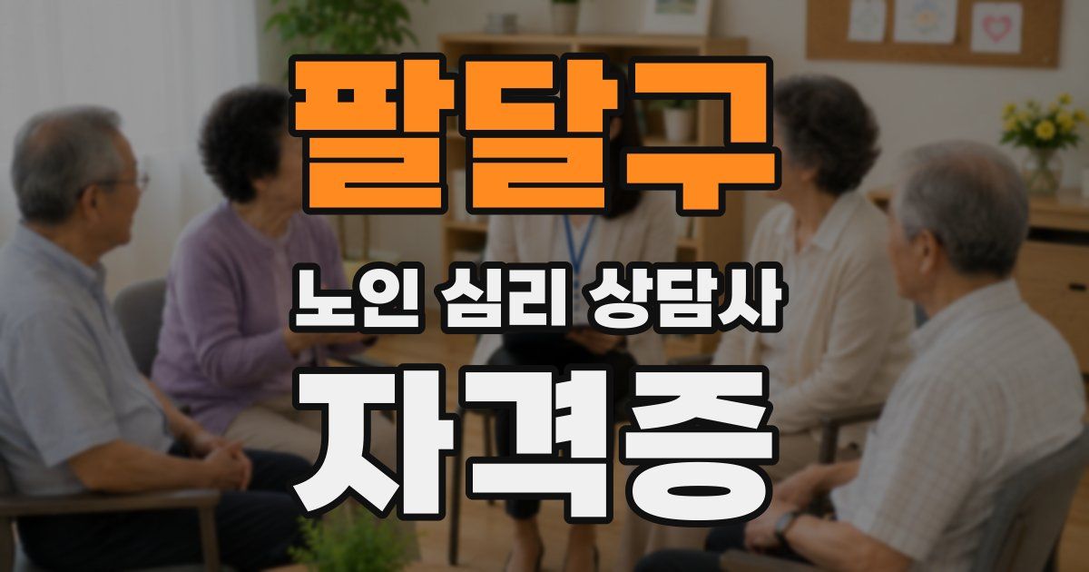 팔달구 노인 심리 상담사 자격증