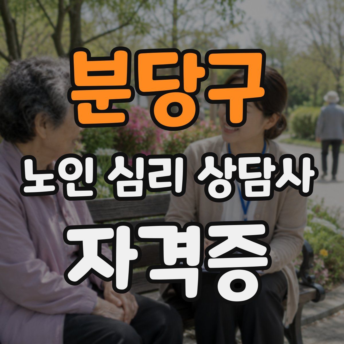 분당구 노인 심리 상담사 자격증
