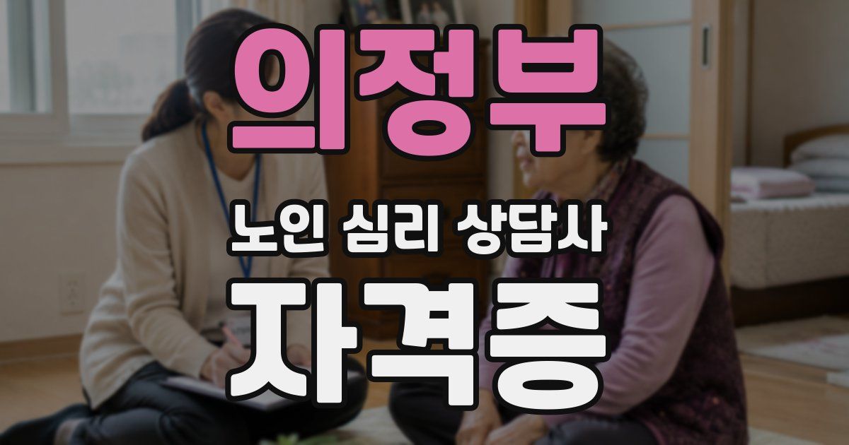 의정부 노인 심리 상담사 자격증