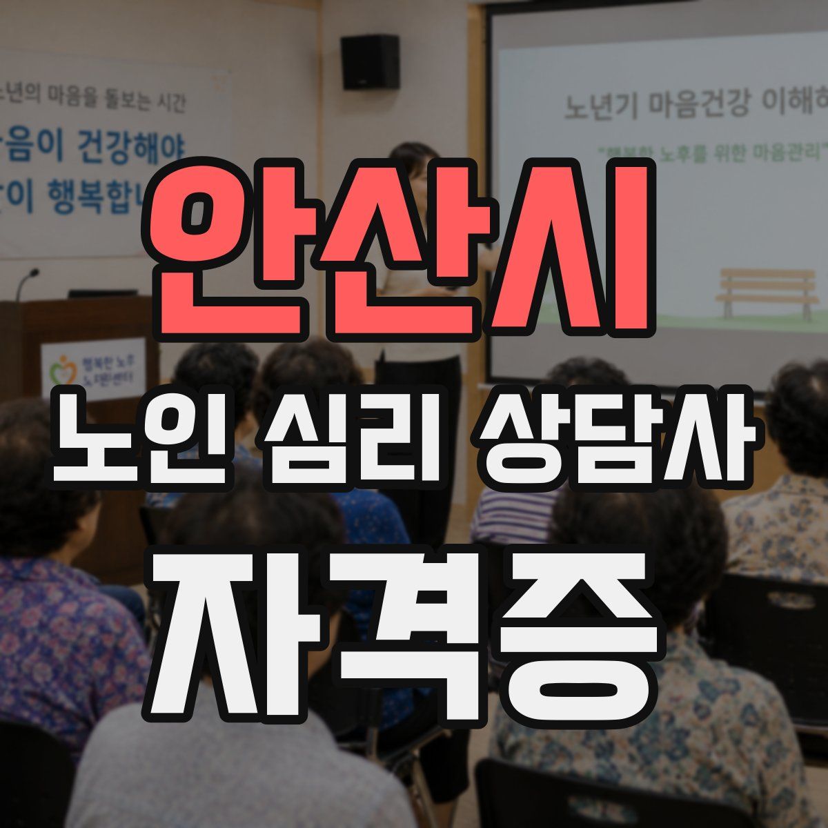 안산시 노인 심리 상담사 자격증