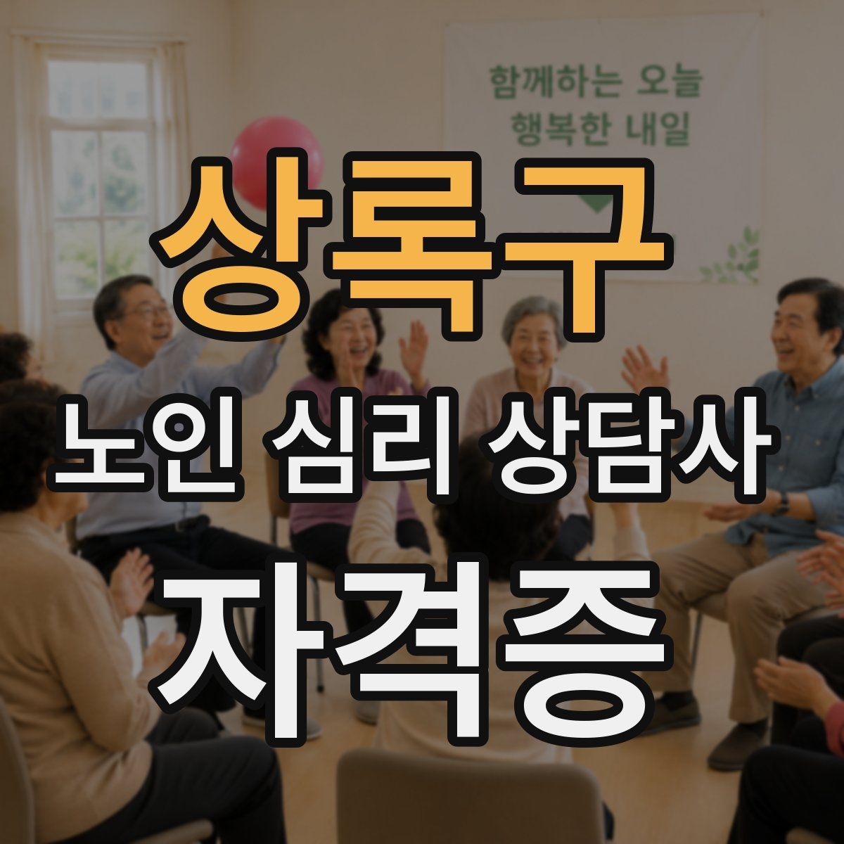 상록구 노인 심리 상담사 자격증