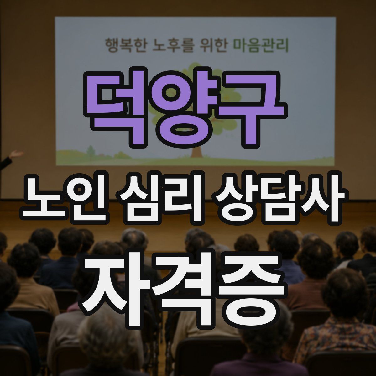 덕양구 노인 심리 상담사 자격증