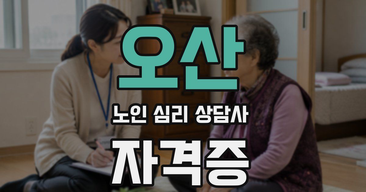 오산 노인 심리 상담사 자격증