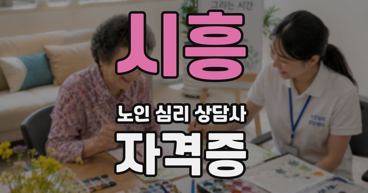 시흥 노인 심리 상담사 자격증