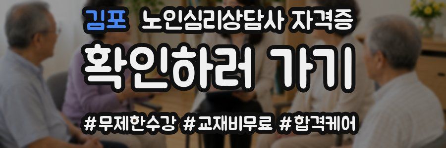 김포 노인 심리 상담사 자격증