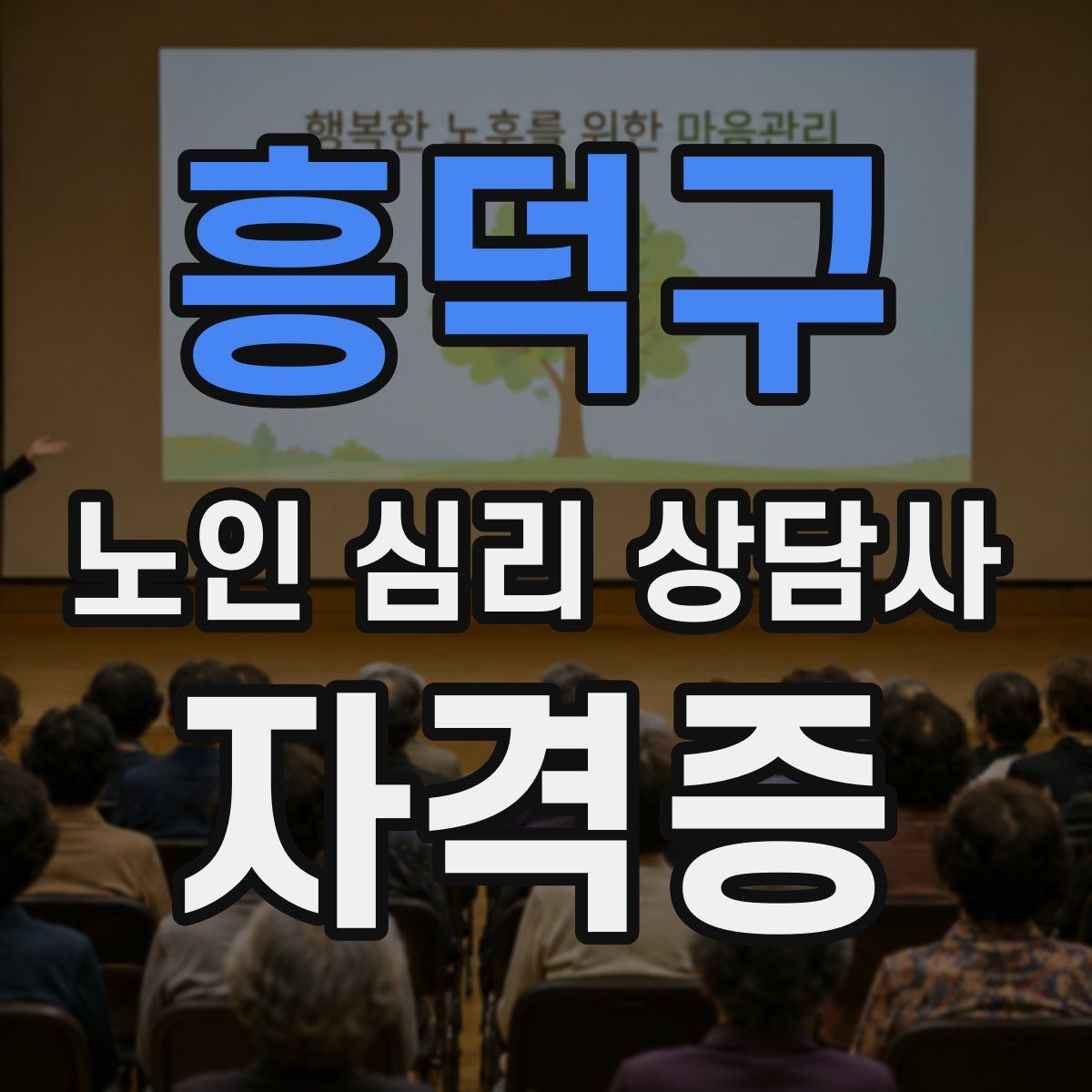 흥덕구 노인 심리 상담사 자격증
