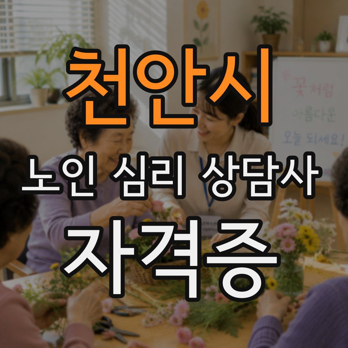 천안시 노인 심리 상담사 자격증