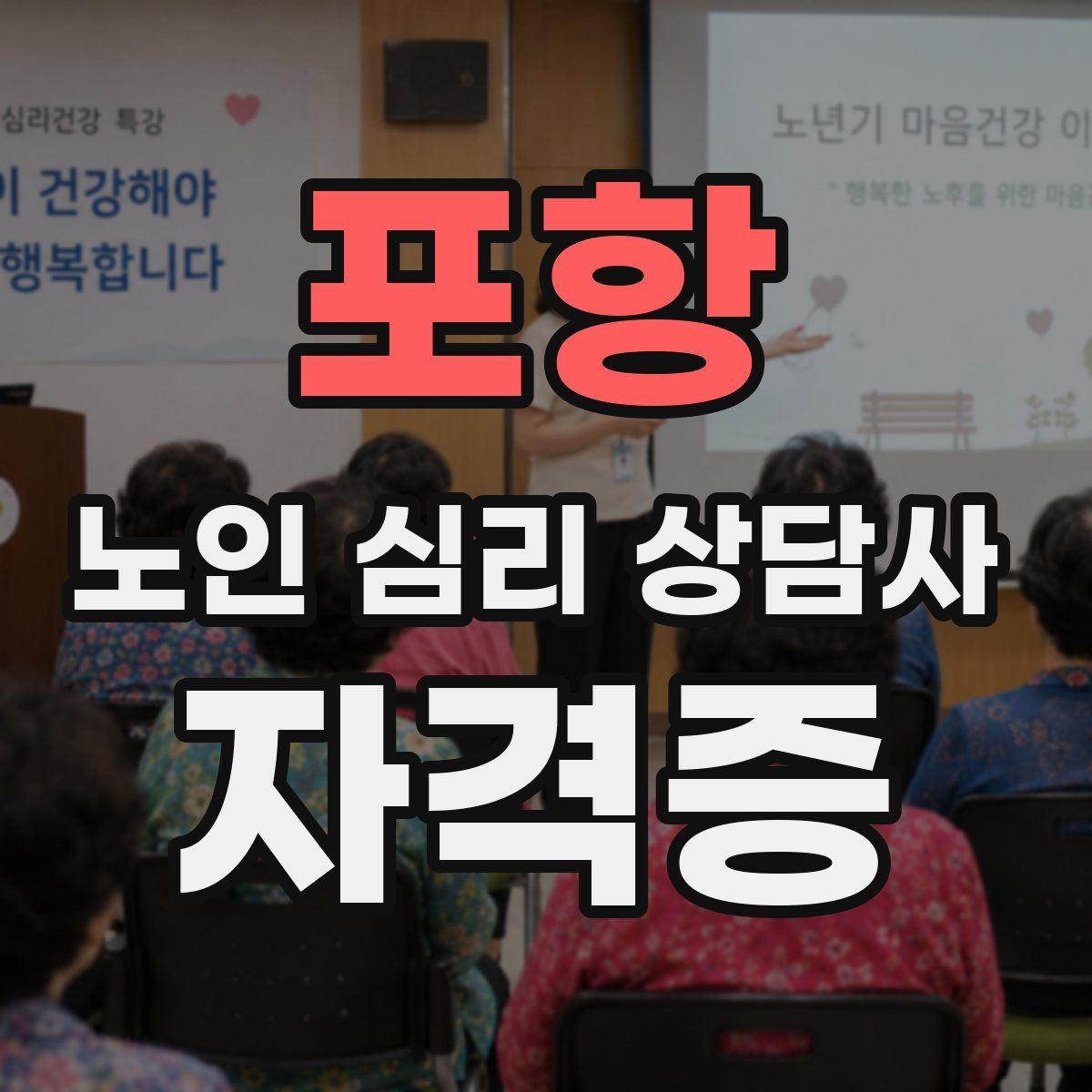 포항 노인 심리 상담사 자격증