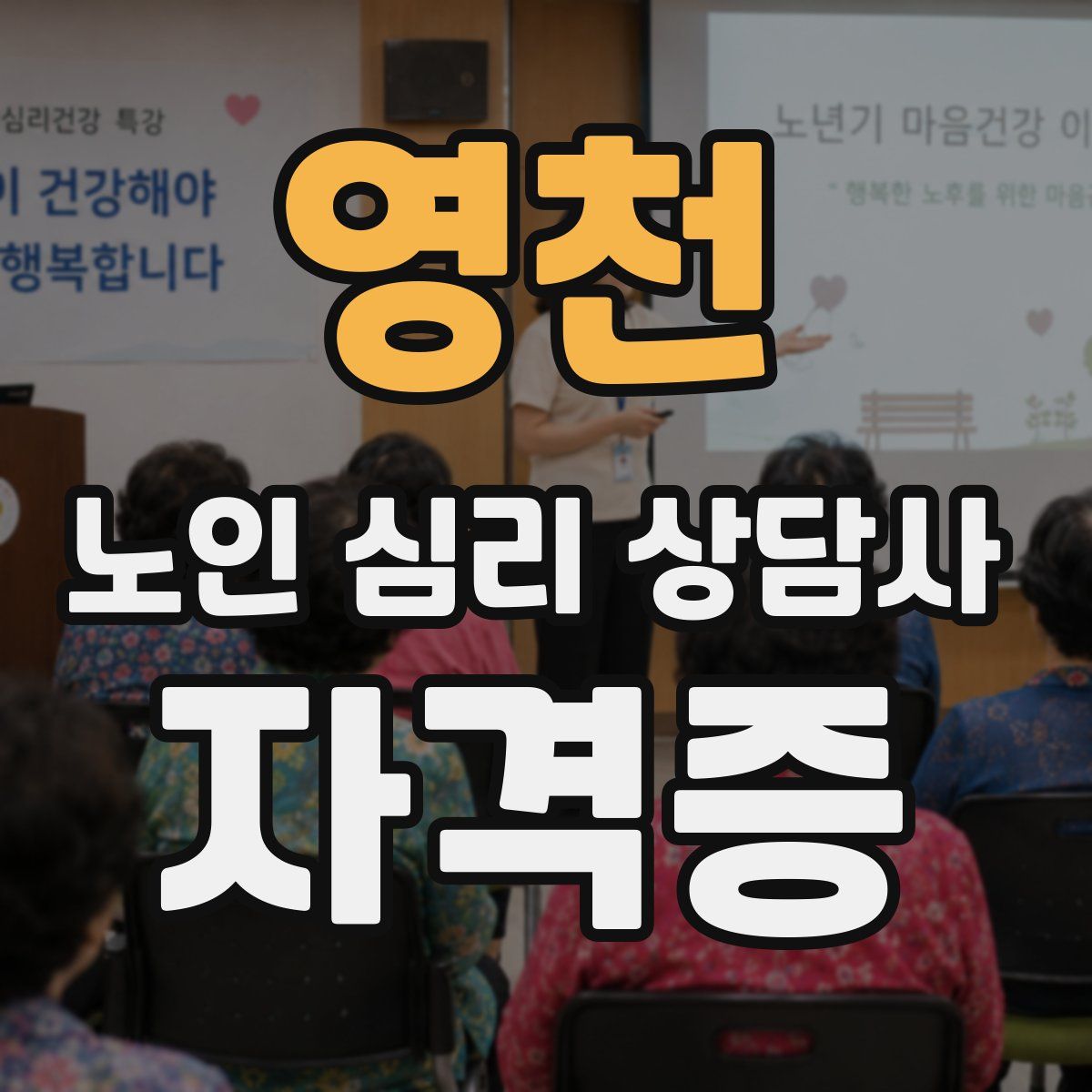 영천 노인 심리 상담사 자격증