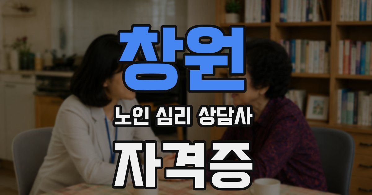 창원 노인 심리 상담사 자격증
