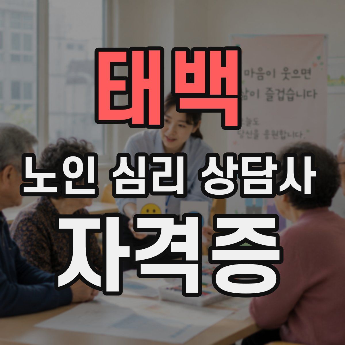 태백 노인 심리 상담사 자격증