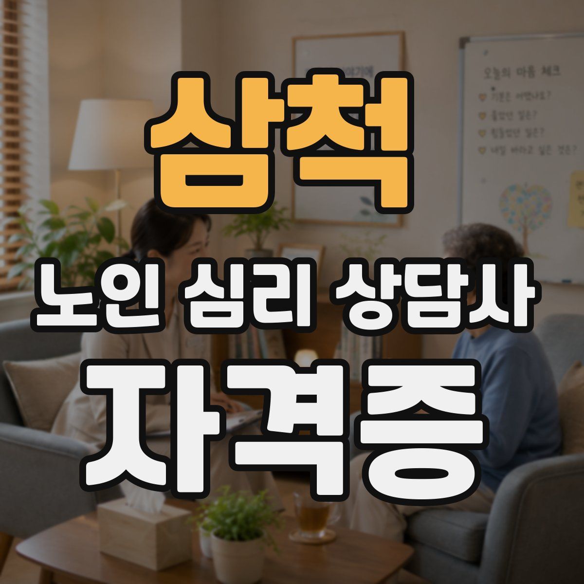 삼척 노인 심리 상담사 자격증