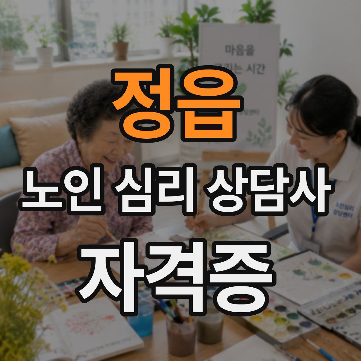 정읍 노인 심리 상담사 자격증