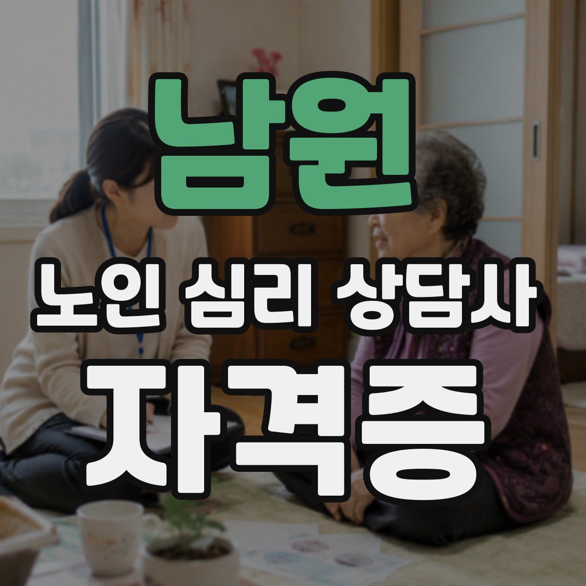 남원 노인 심리 상담사 자격증