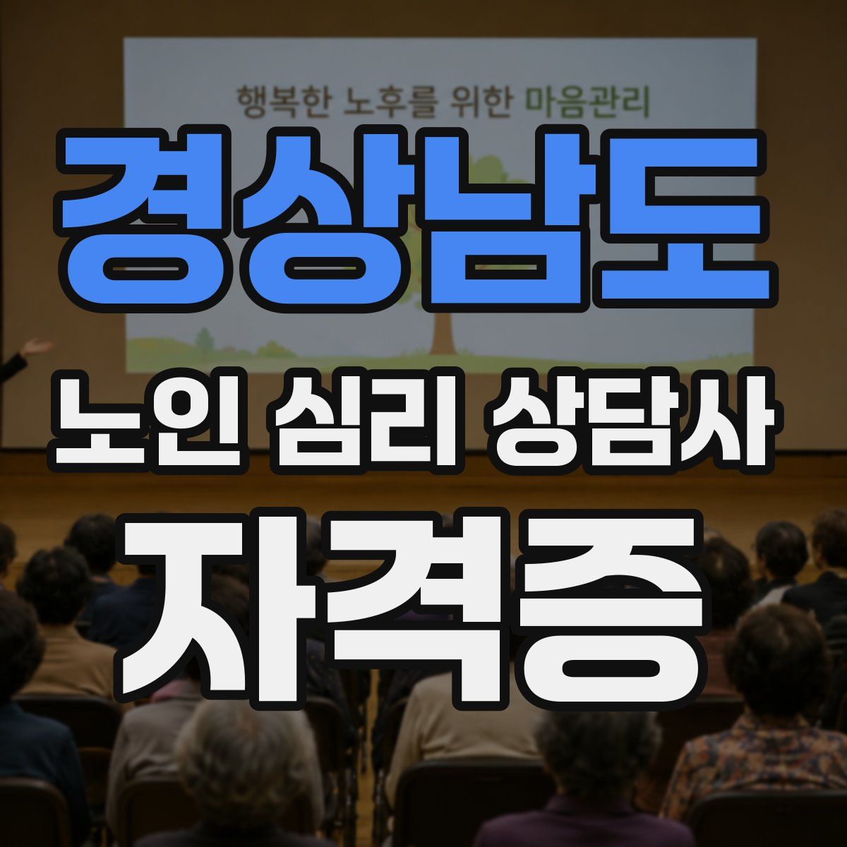 경상남도 노인 심리 상담사 자격증