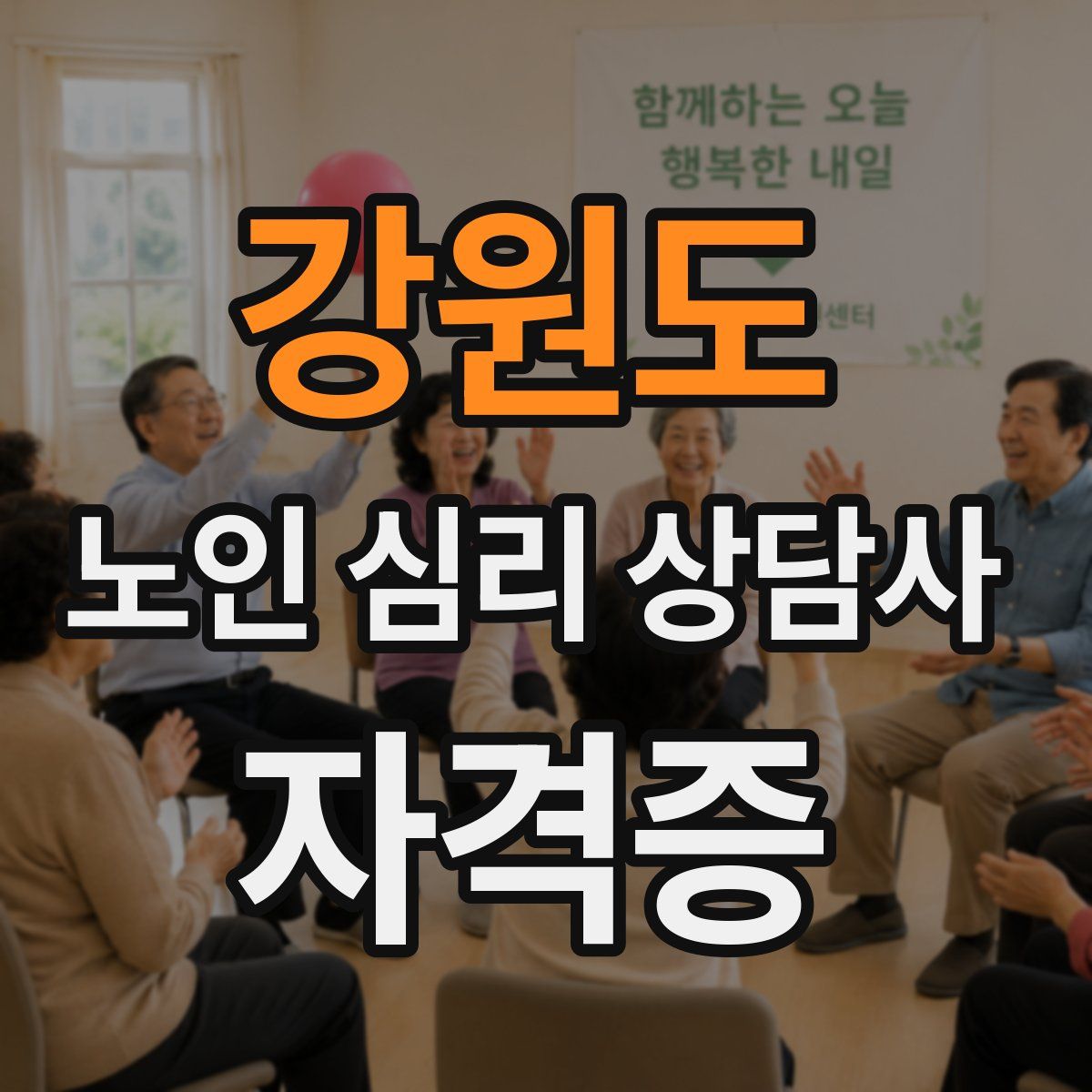 강원도 노인 심리 상담사 자격증