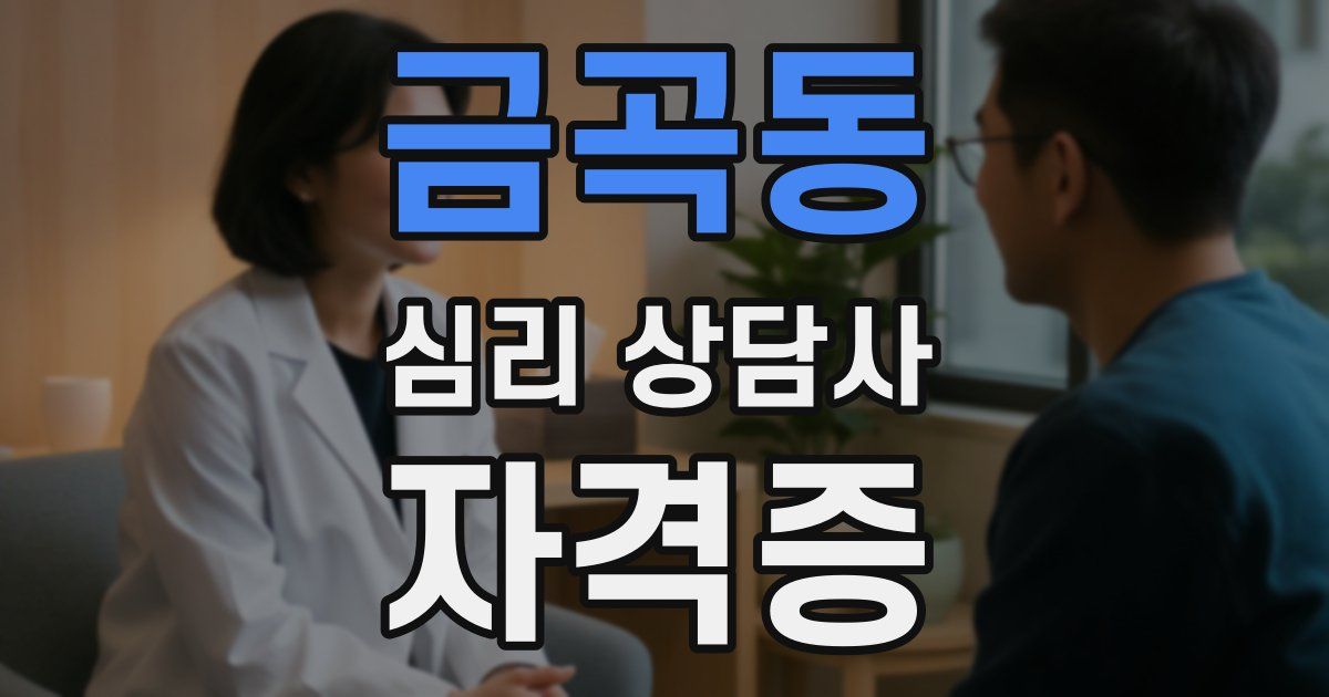 금곡동 심리 상담사 자격증