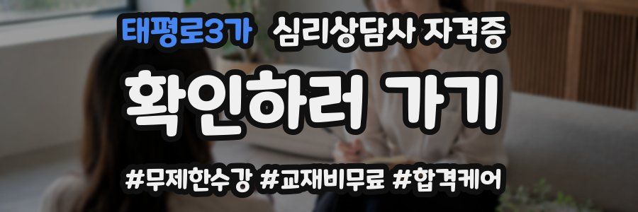태평로3가 심리 상담사 자격증