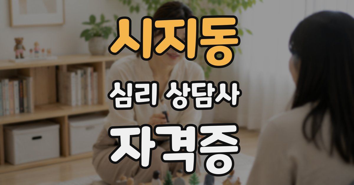 시지동 심리 상담사 자격증