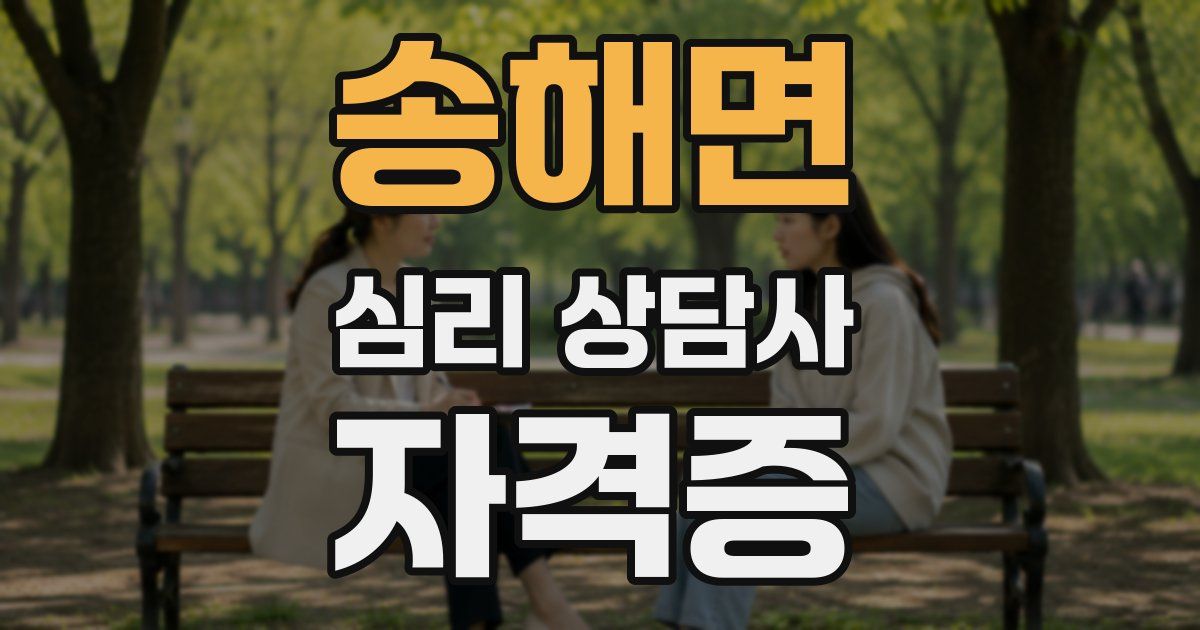 송해면 심리 상담사 자격증