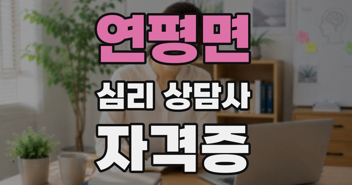 연평면 심리 상담사 자격증