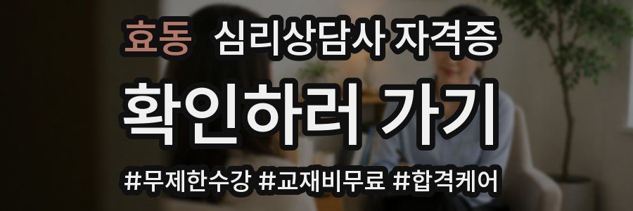 효동 심리 상담사 자격증