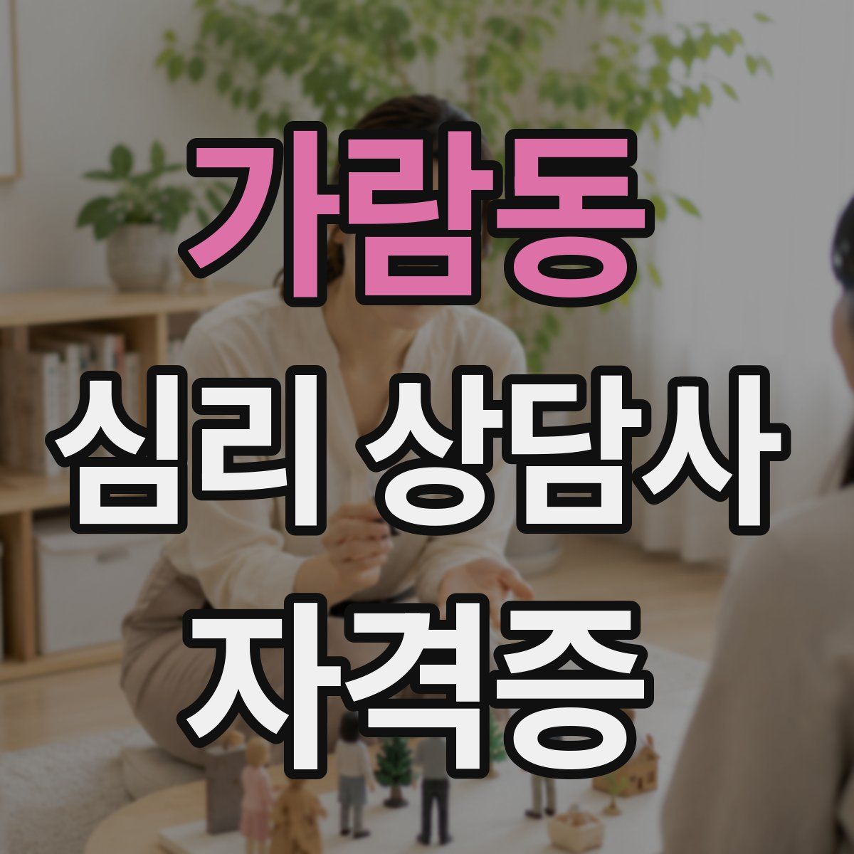 가람동 심리 상담사 자격증