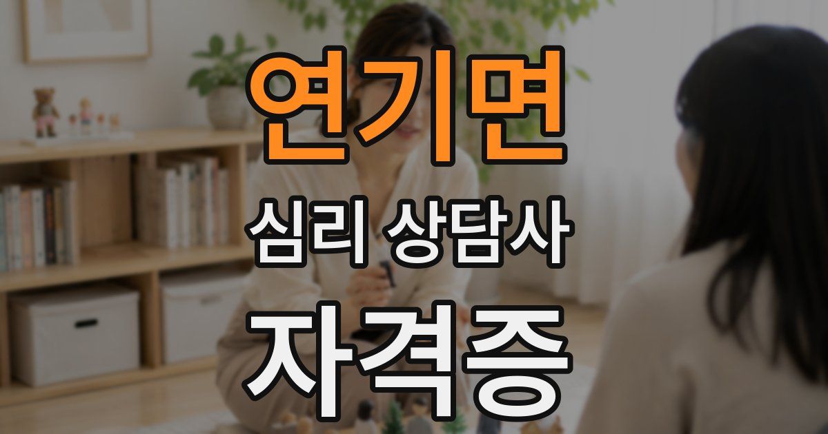 연기면 심리 상담사 자격증